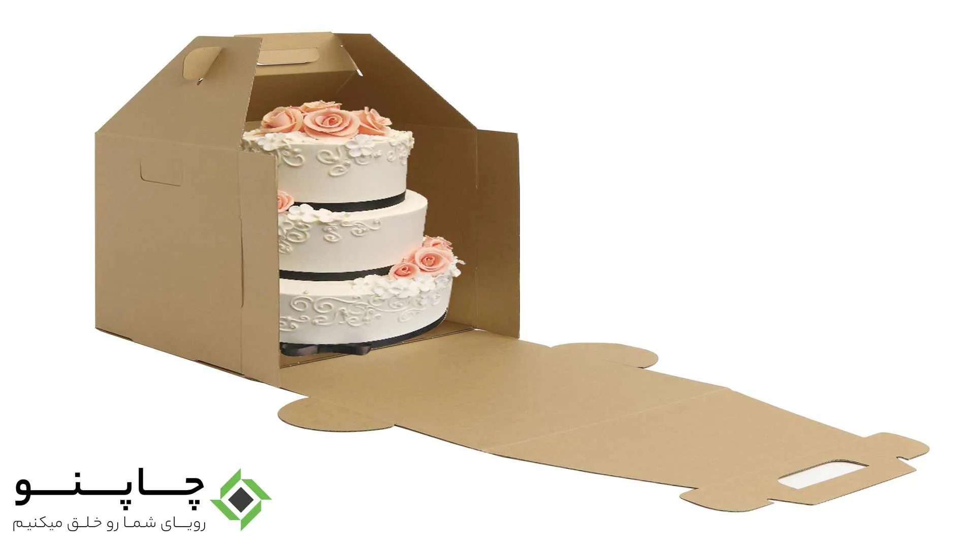 طراحی اختصاصی جعبه کیک عروسی
